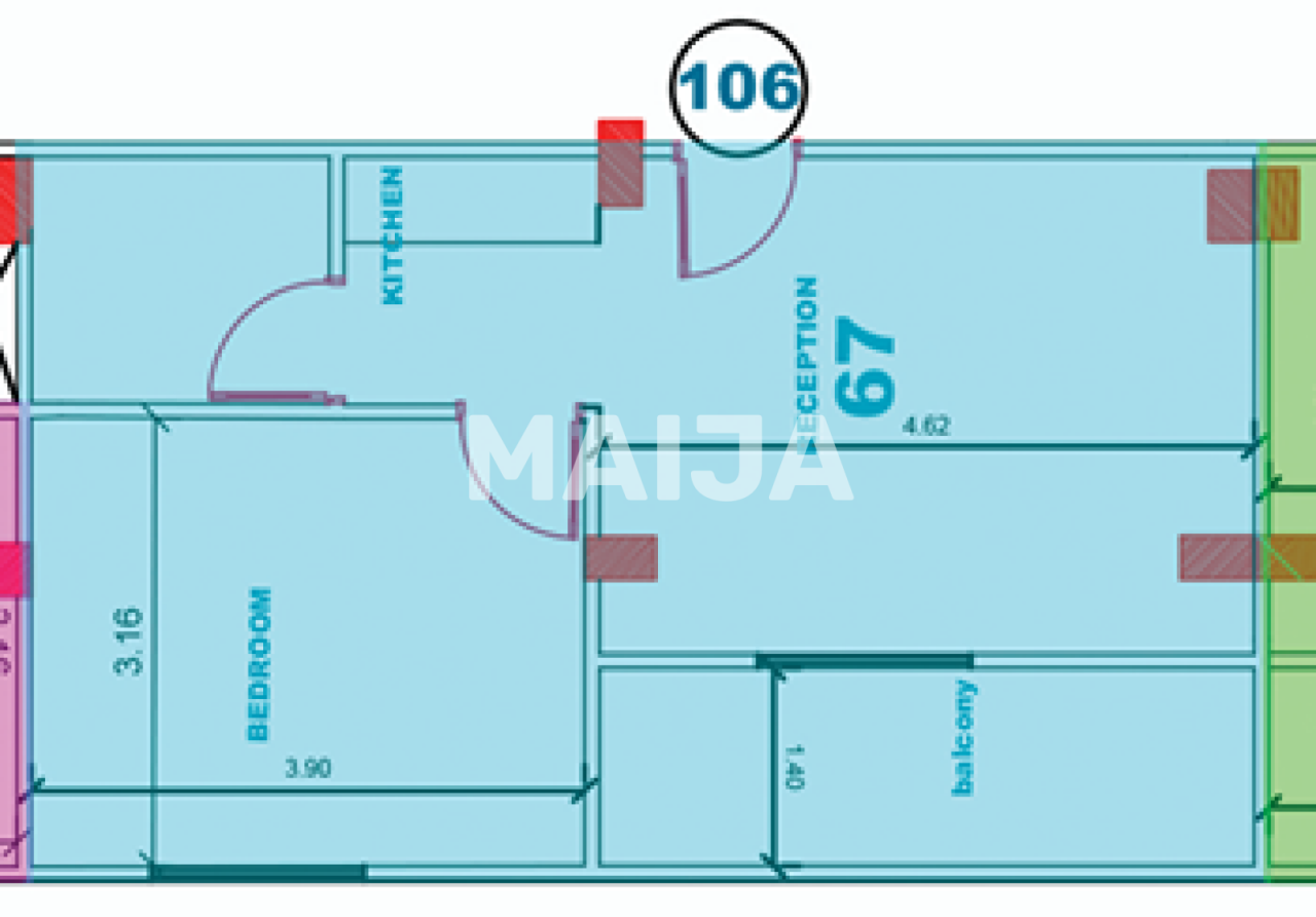 Апартаменты в Хургаде, Египет, 67 м² - фото 2