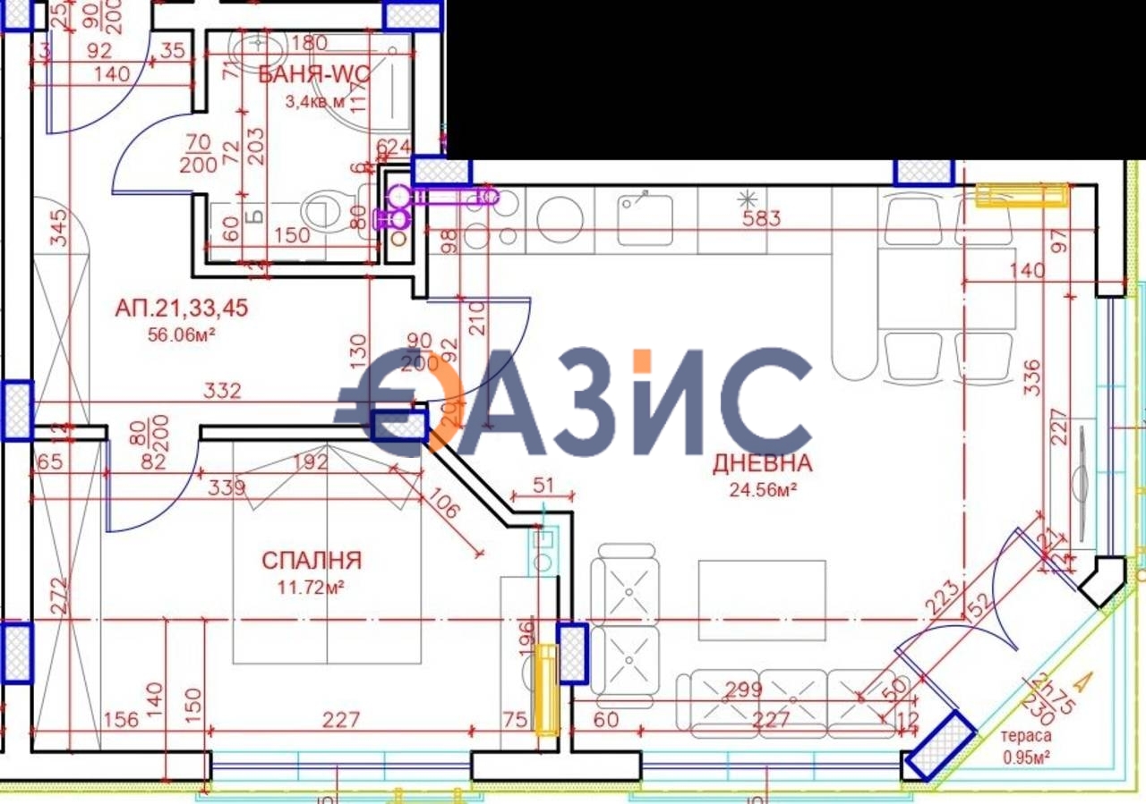Апартаменты в Бургасе, Болгария, 72.6 м² - фото 8