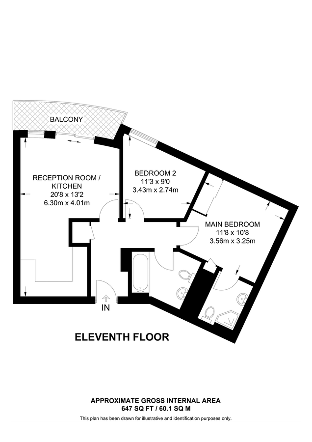Квартира в Лондоне, Великобритания, 60 м² - фото 11