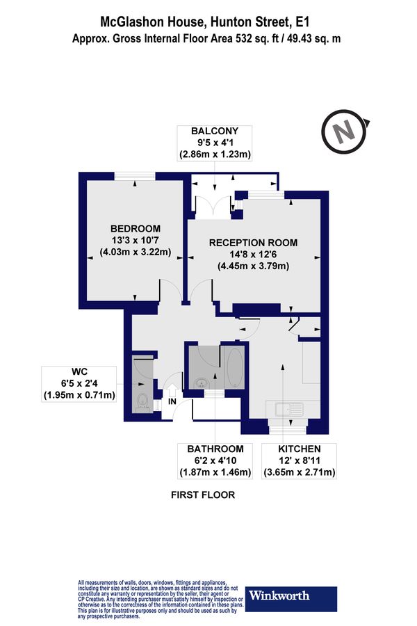 Квартира в Лондоне, Великобритания, 49 м² - фото 12