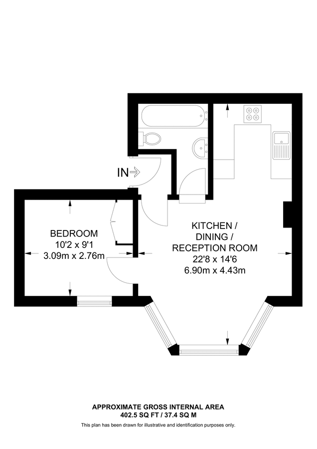 Квартира в Лондоне, Великобритания, 37 м² - фото 12