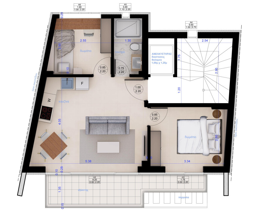 Квартира в Салониках, Греция, 68 м² - фото 5
