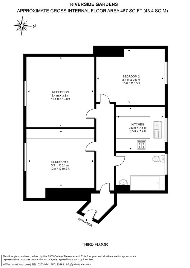 Квартира в Лондоне, Великобритания, 43 м² - фото 15
