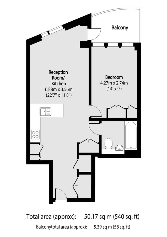 Квартира в Лондоне, Великобритания, 50 м² - фото 16