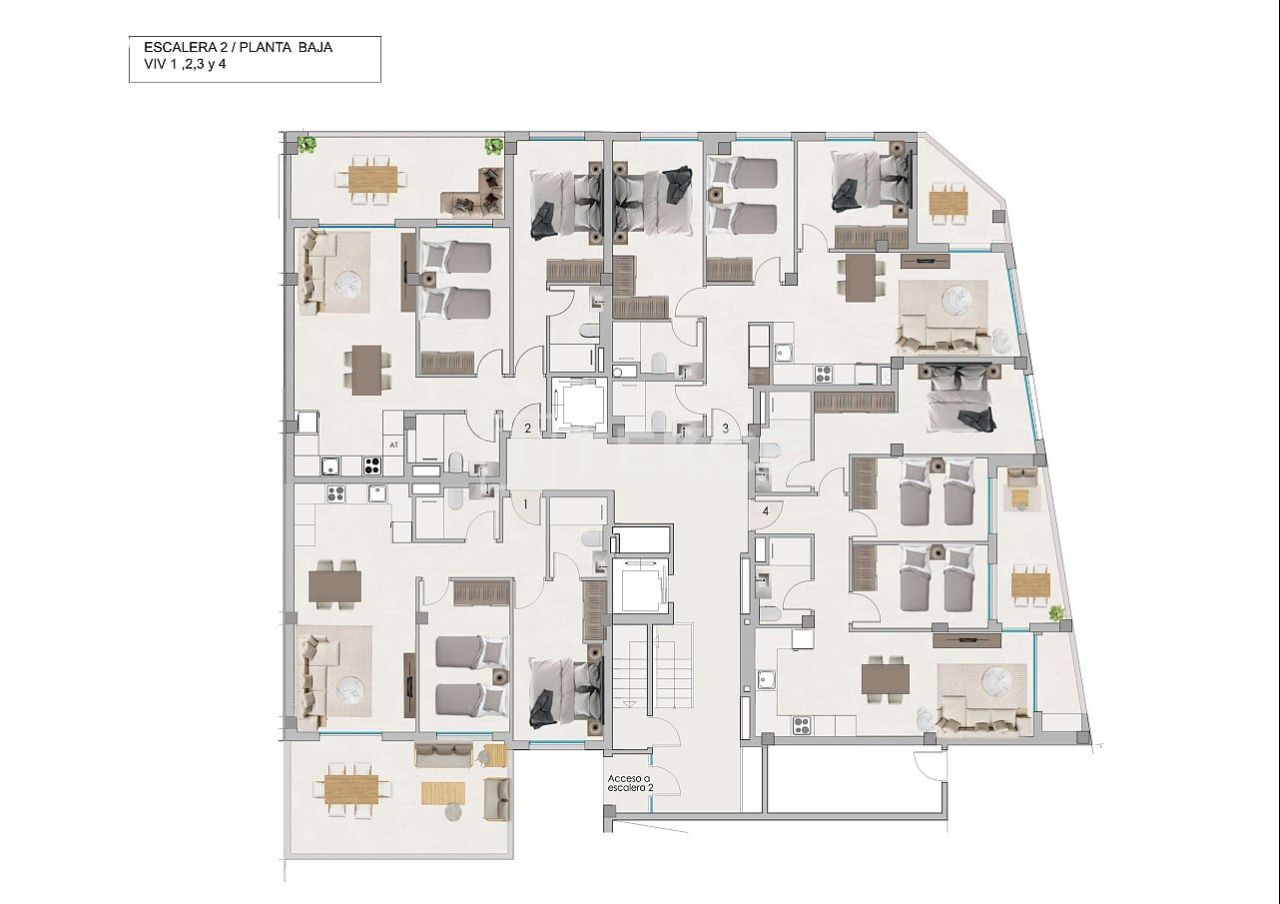 Апартаменты в Санта-Поле, Испания, 128 м² - фото 13