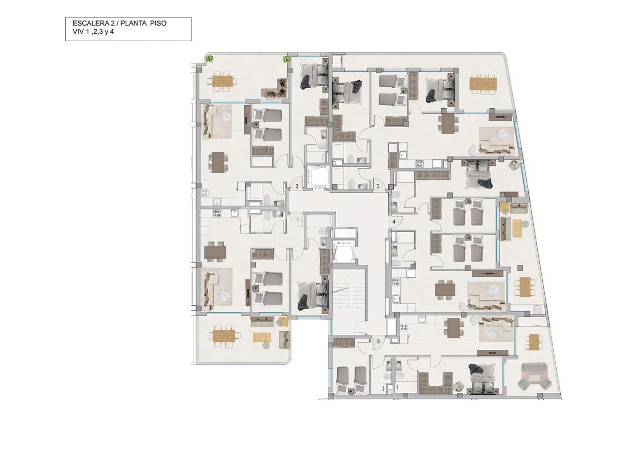 Апартаменты в Санта-Поле, Испания, 120 м² - фото 14