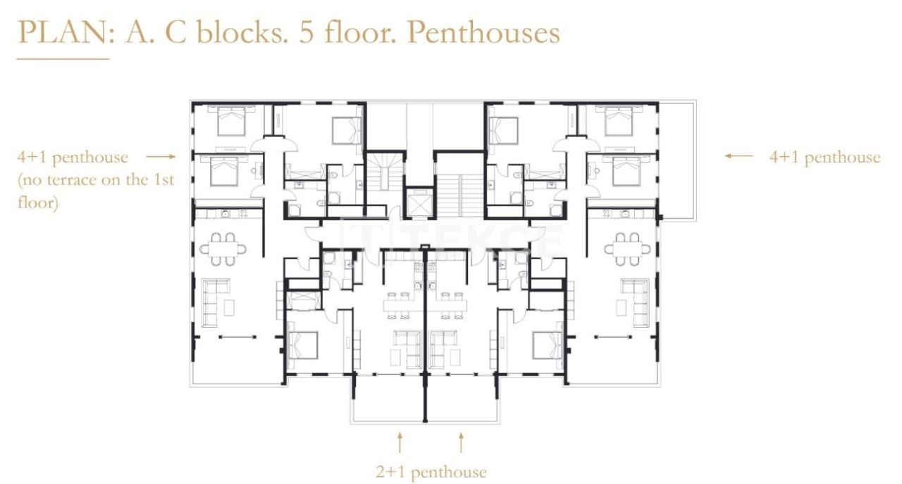Апартаменты в Алании, Турция, 210 м² - фото 16