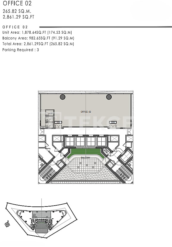 Офис Барша Хайтс, ОАЭ, 265 м² - фото 16