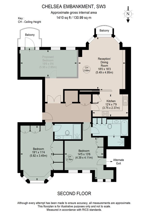 Квартира в Лондоне, Великобритания, 131 м² - фото 11