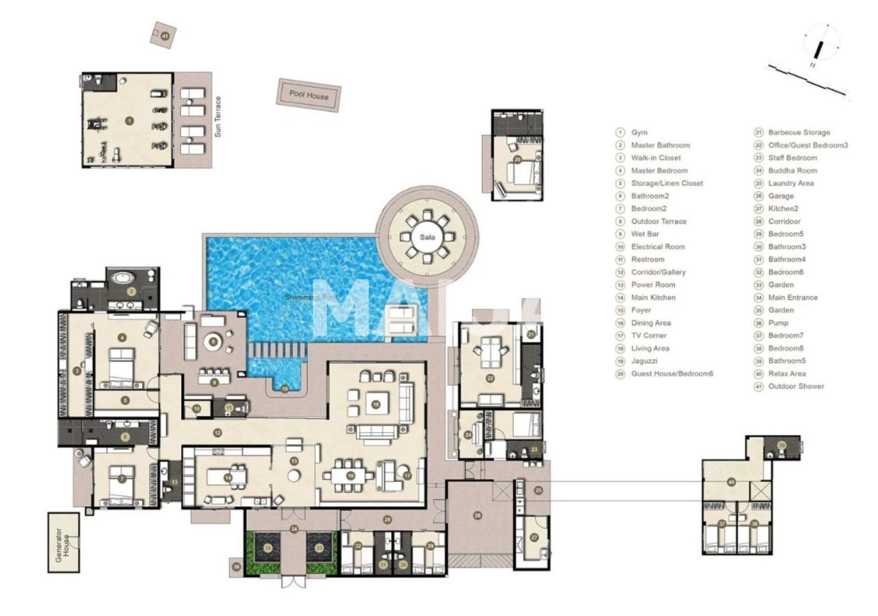 Вилла Bang Lamung, Таиланд, 1 092 м² - фото 2