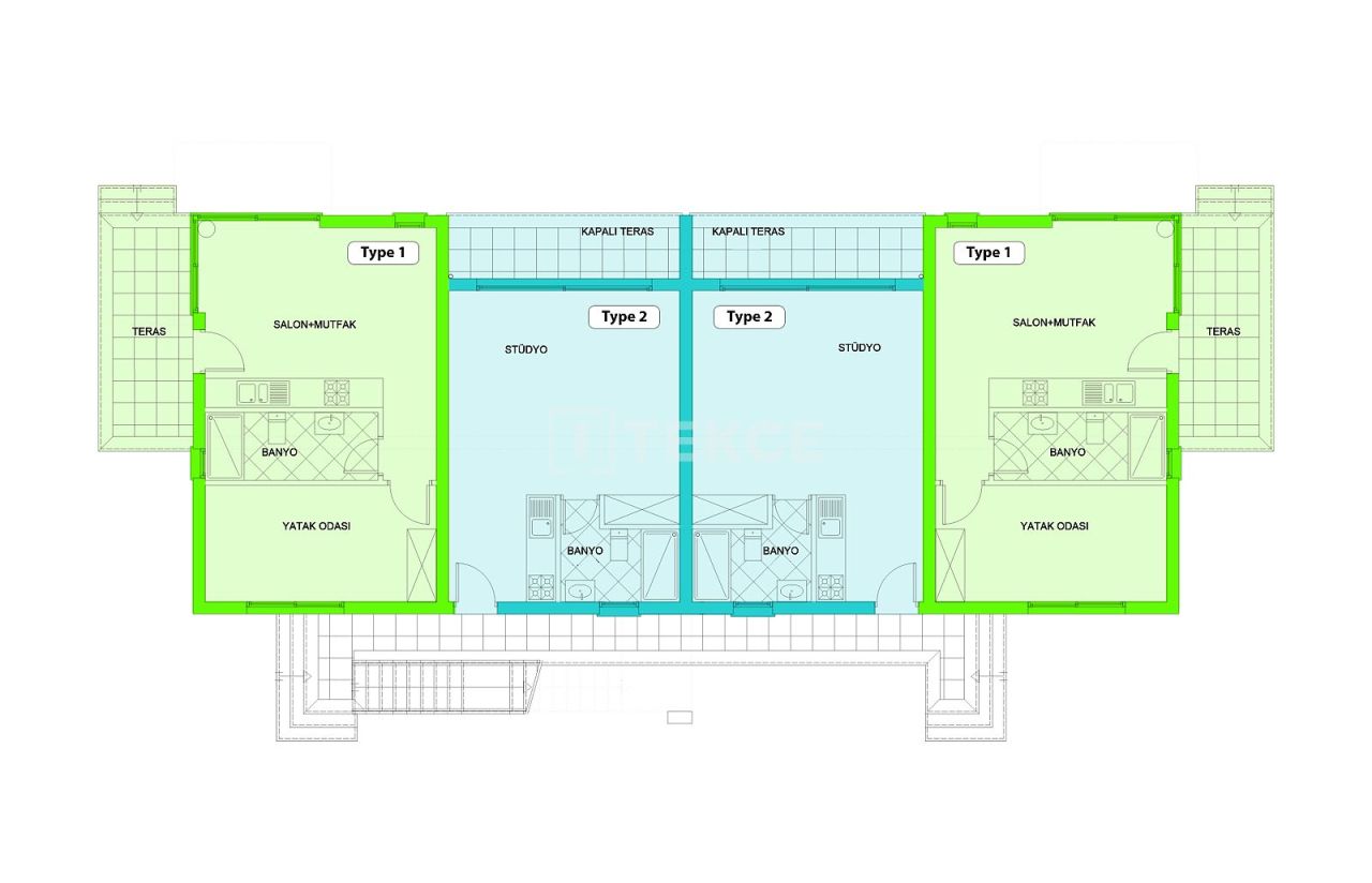 Апартаменты в Газимагусе, Кипр, 34 м² - фото 12