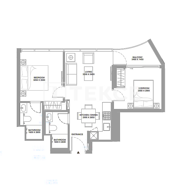 Апартаменты Остров Синия, ОАЭ, 46 м² - фото 16