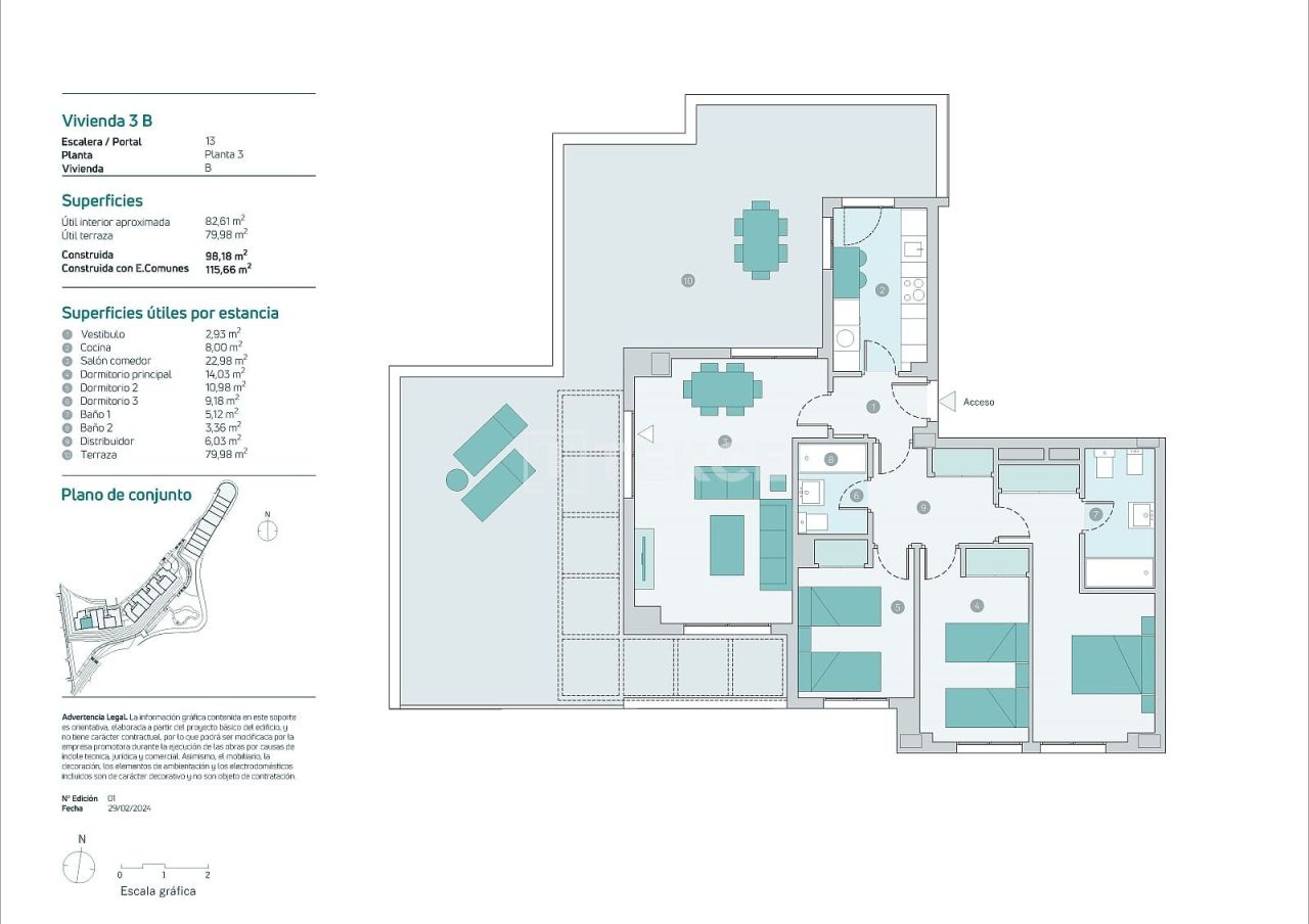 Пентхаус в Альмуньекаре, Испания, 83 м² - фото 18