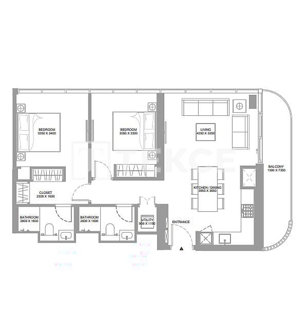 Апартаменты Остров Синия, ОАЭ, 46 м² - фото 18