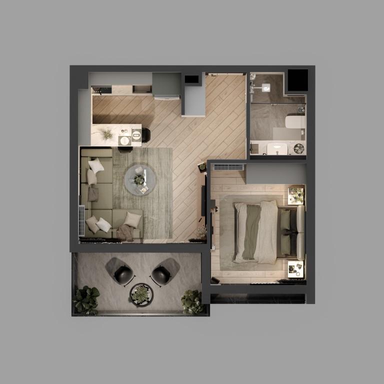 Квартира в Анталии, Турция, 47 м² - фото 18