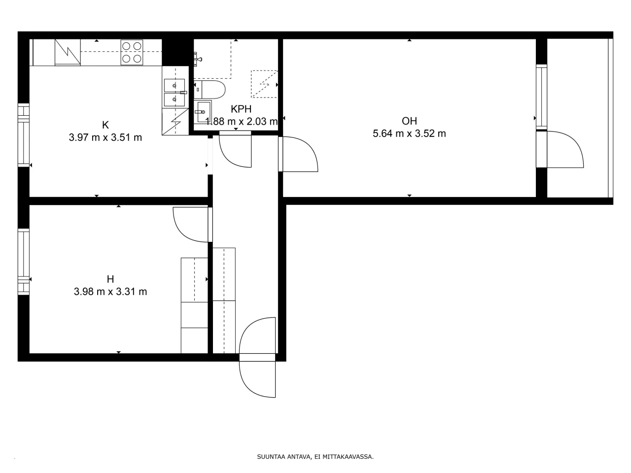 Квартира в Хамине, Финляндия, 60.5 м² - фото 2