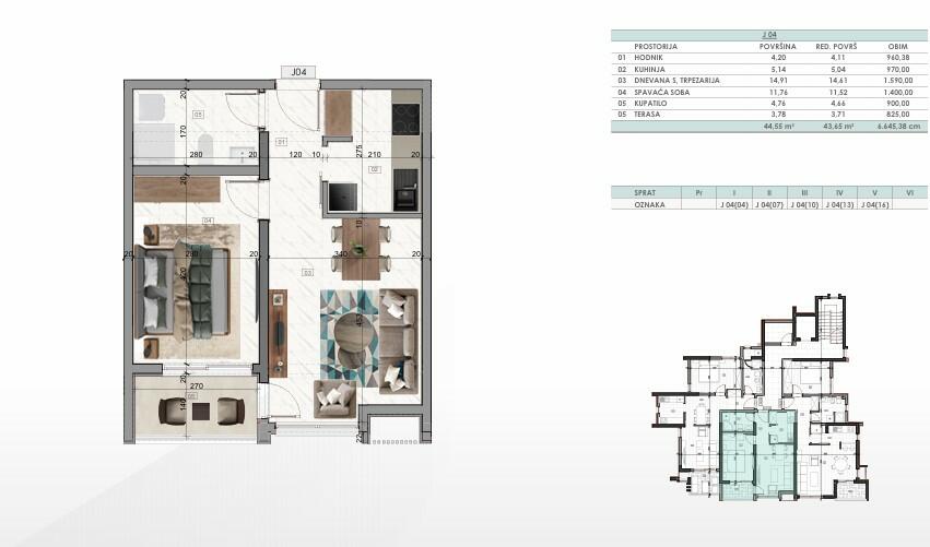 Квартира в Баре, Черногория, 44 м² - фото 6