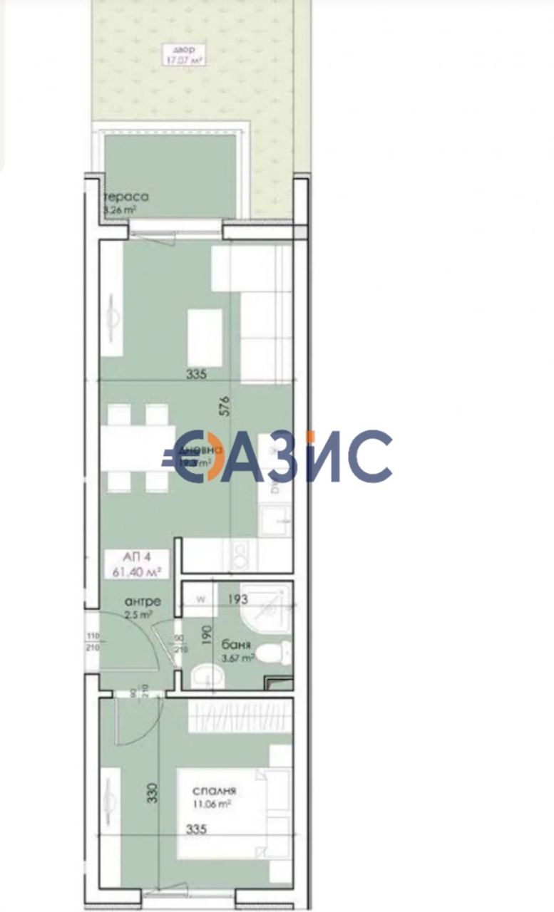 Апартаменты в Созополе, Болгария, 61.4 м² - фото 5