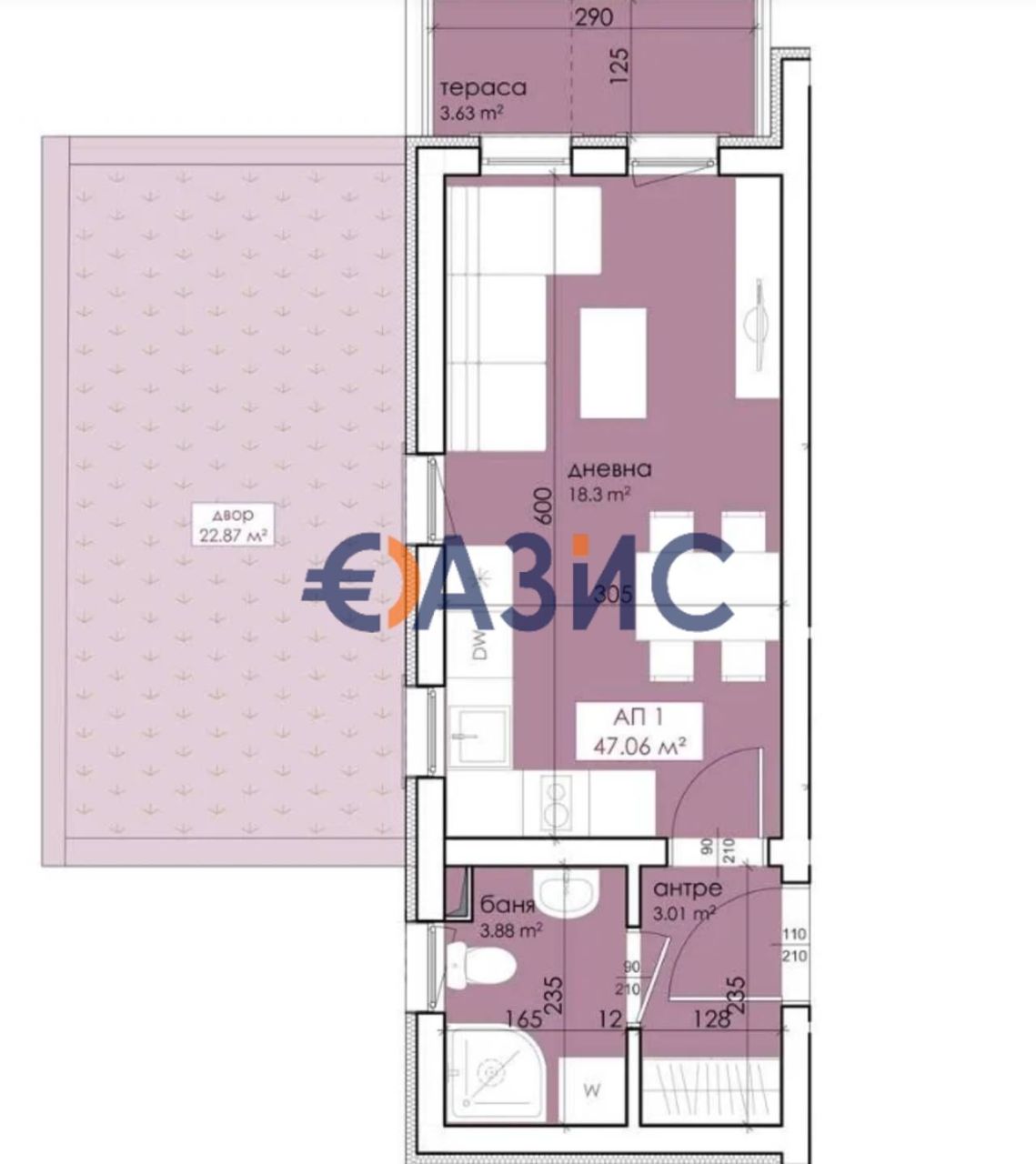 Апартаменты в Созополе, Болгария, 47.1 м² - фото 6