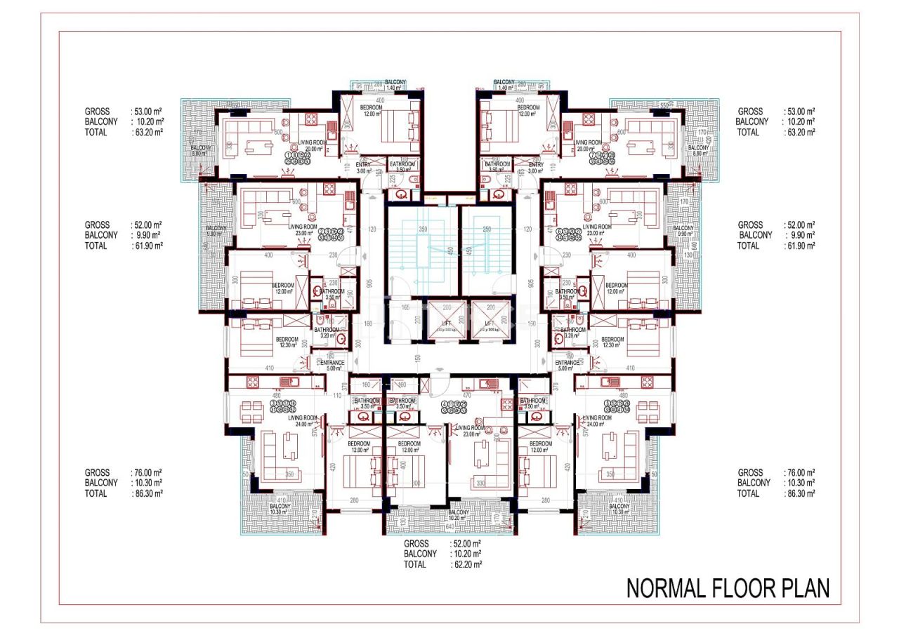 Апартаменты в Алании, Турция, 86 м² - фото 16