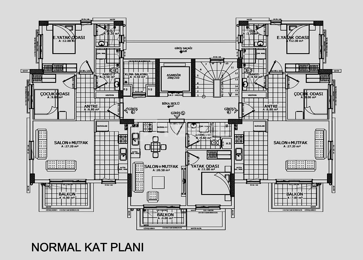 Апартаменты в Анталии, Турция, 90 м² - фото 16