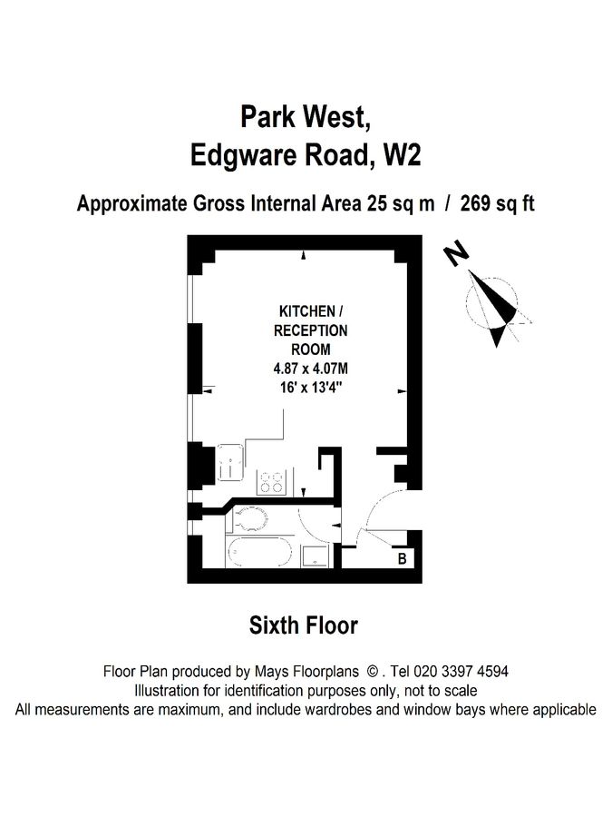 Квартира в Лондоне, Великобритания, 25 м² - фото 6
