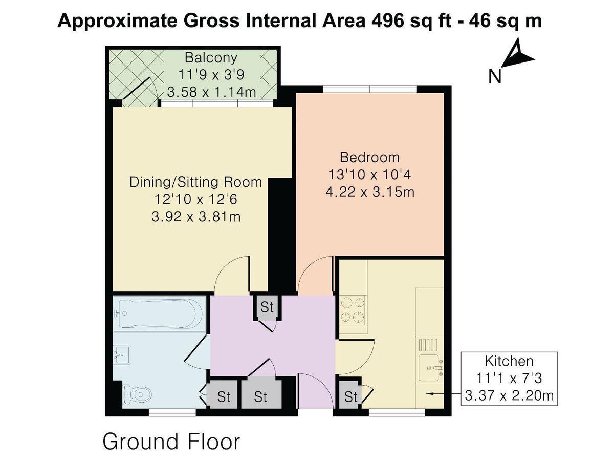 Квартира в Лондоне, Великобритания, 46 м² - фото 6
