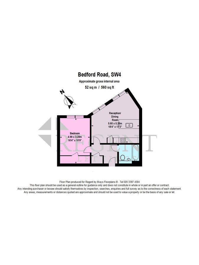 Квартира в Лондоне, Великобритания, 52 м² - фото 6