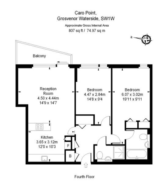 Квартира в Лондоне, Великобритания, 75 м² - фото 8