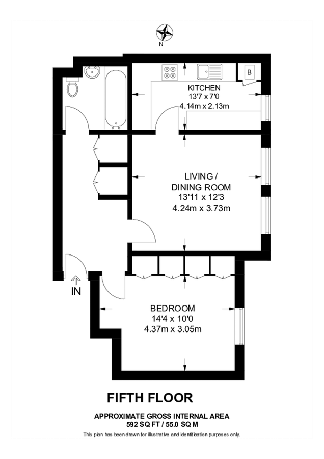 Квартира в Лондоне, Великобритания, 55 м² - фото 8