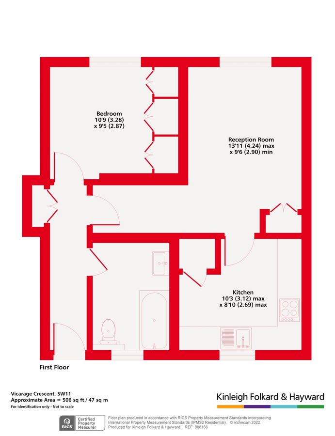 Квартира в Лондоне, Великобритания, 47 м² - фото 9