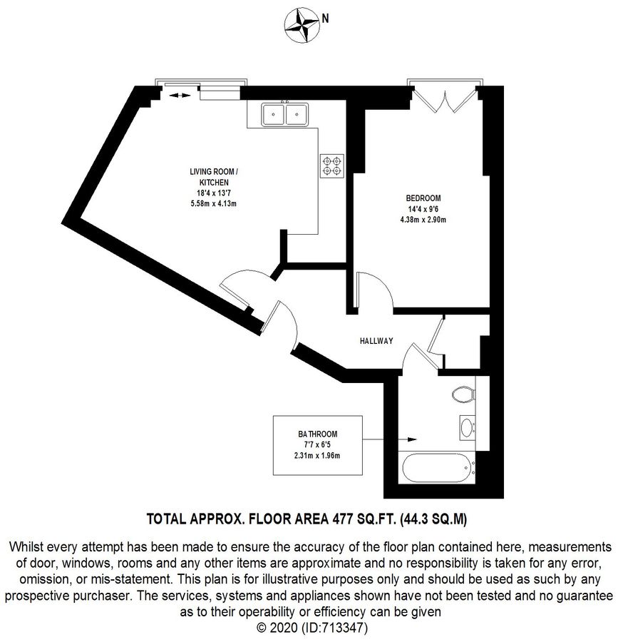 Квартира в Лондоне, Великобритания, 44 м² - фото 9