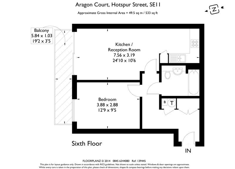 Квартира в Лондоне, Великобритания, 50 м² - фото 9