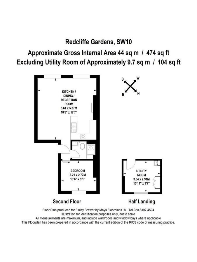 Квартира в Лондоне, Великобритания, 44 м² - фото 9