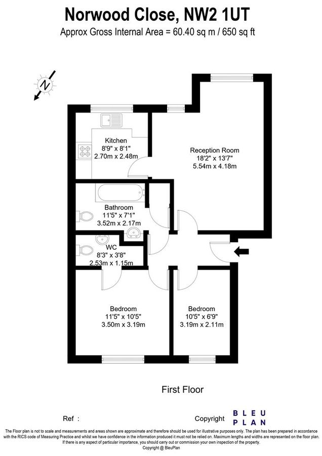 Квартира в Лондоне, Великобритания, 60 м² - фото 9