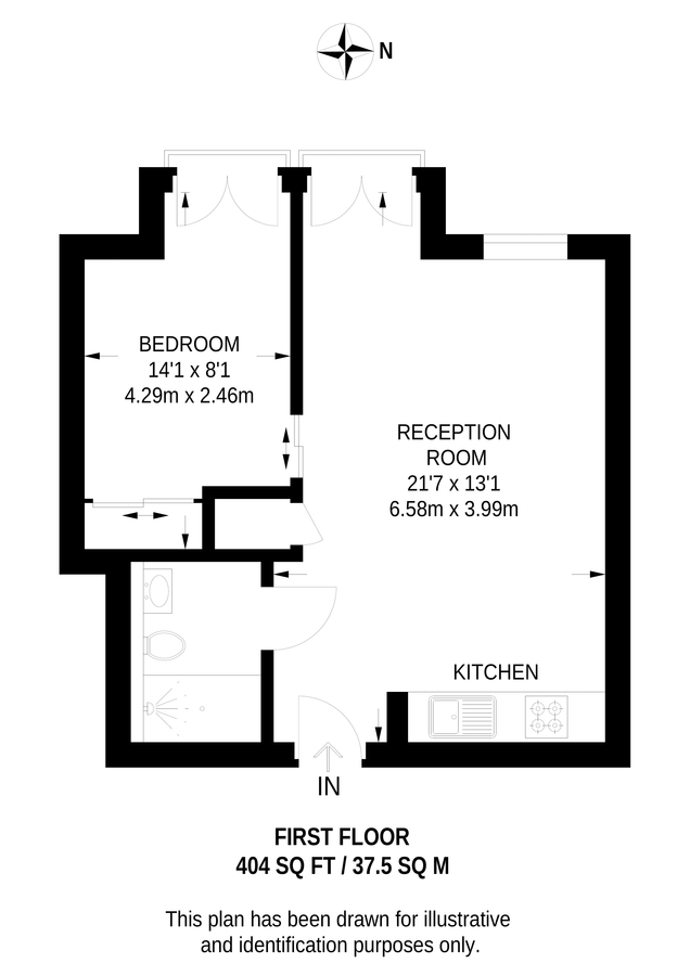 Квартира в Лондоне, Великобритания, 38 м² - фото 9