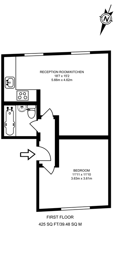 Квартира в Лондоне, Великобритания, 40 м² - фото 9