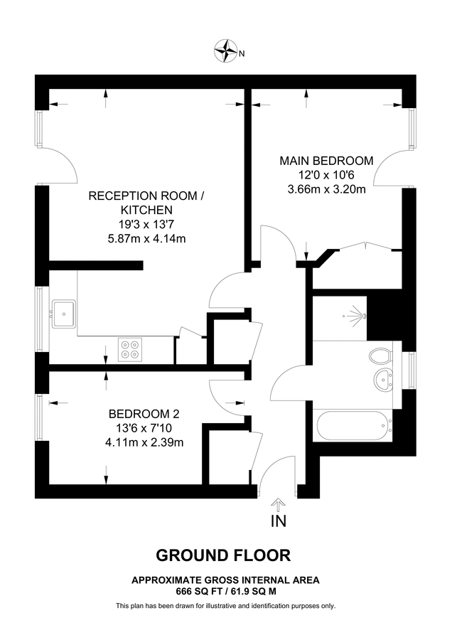 Квартира в Лондоне, Великобритания, 62 м² - фото 9