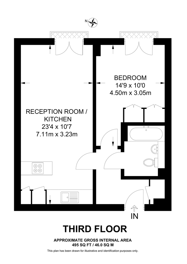 Квартира в Лондоне, Великобритания, 46 м² - фото 10