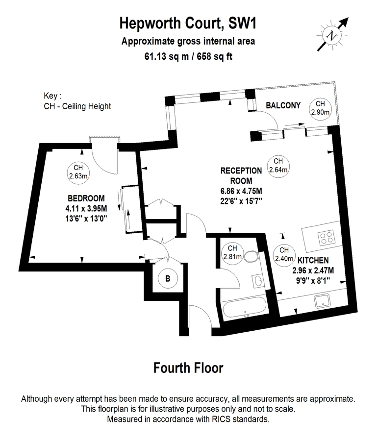 Квартира в Лондоне, Великобритания, 61 м² - фото 10