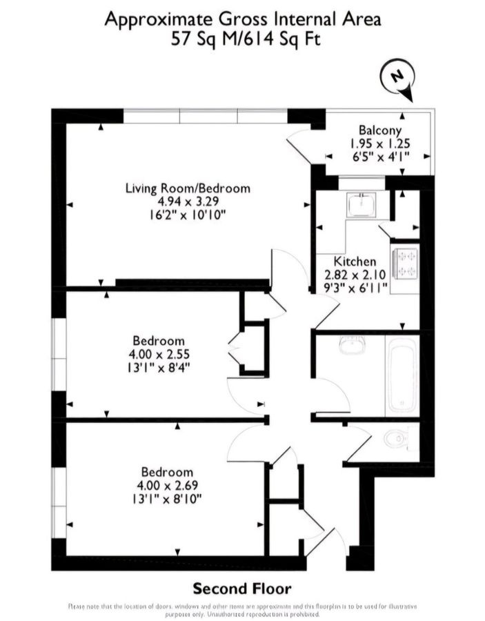 Квартира в Лондоне, Великобритания, 57 м² - фото 11