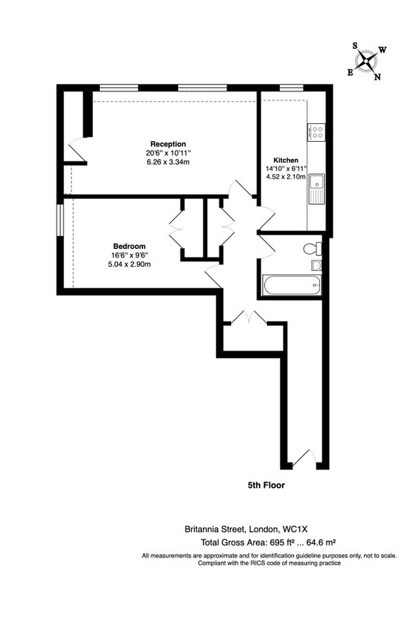 Квартира в Лондоне, Великобритания, 65 м² - фото 11