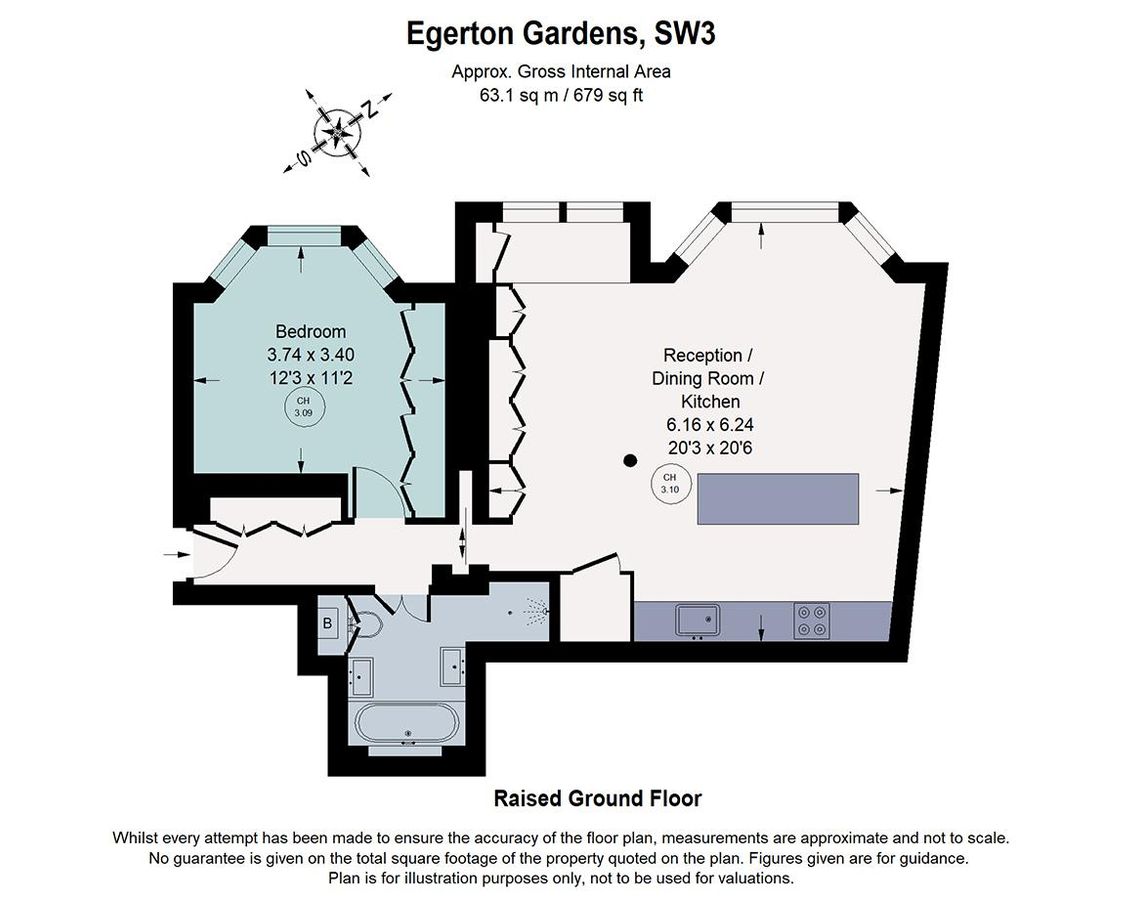 Квартира в Лондоне, Великобритания, 63 м² - фото 11
