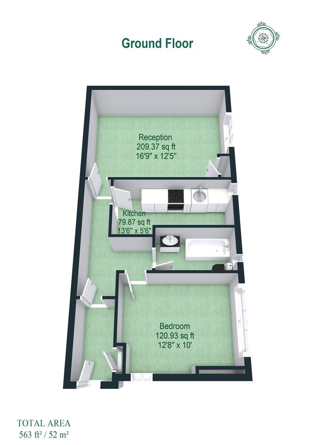 Квартира в Лондоне, Великобритания, 52 м² - фото 11