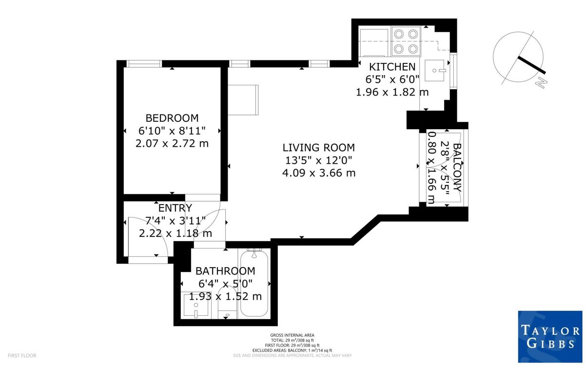 Квартира в Лондоне, Великобритания, 29 м² - фото 11