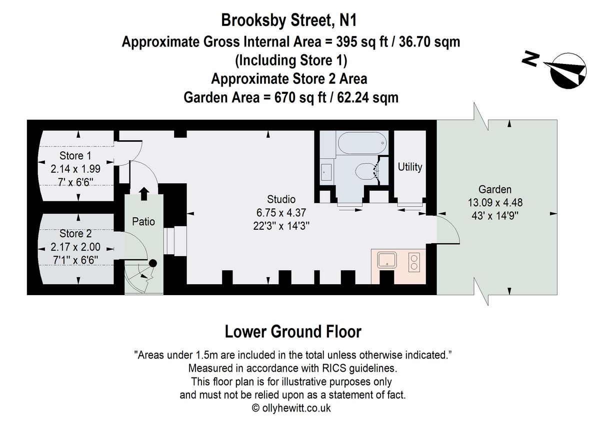 Квартира в Лондоне, Великобритания, 62 м² - фото 11