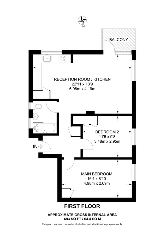 Квартира в Лондоне, Великобритания, 64 м² - фото 11