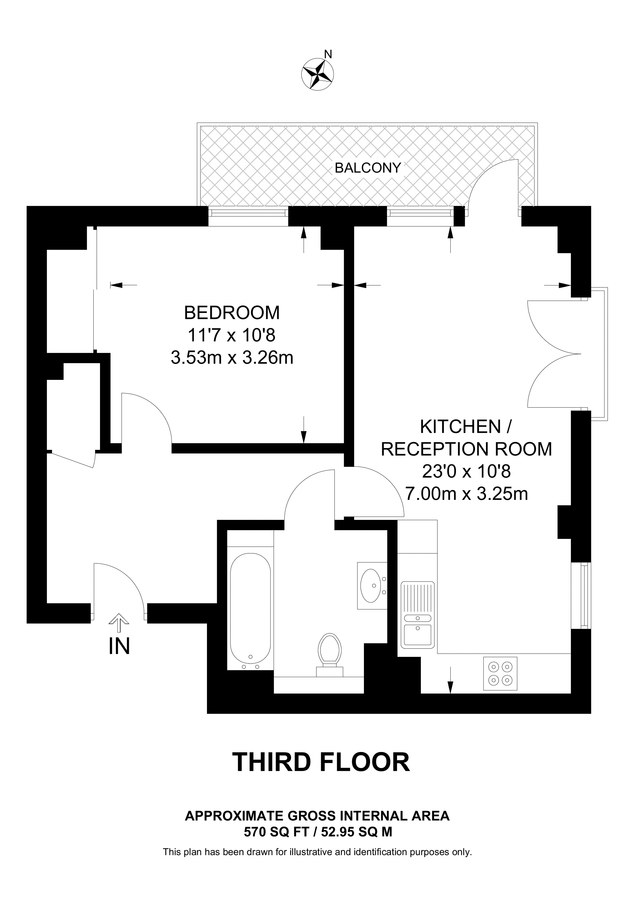 Квартира в Лондоне, Великобритания, 53 м² - фото 11