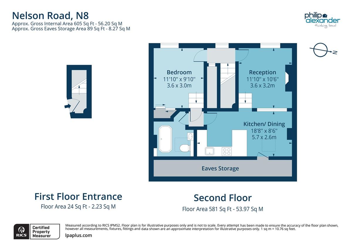 Квартира в Лондоне, Великобритания, 56 м² - фото 12