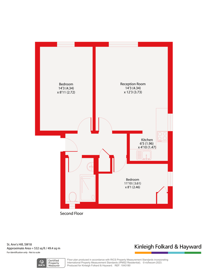 Квартира в Лондоне, Великобритания, 49 м² - фото 12